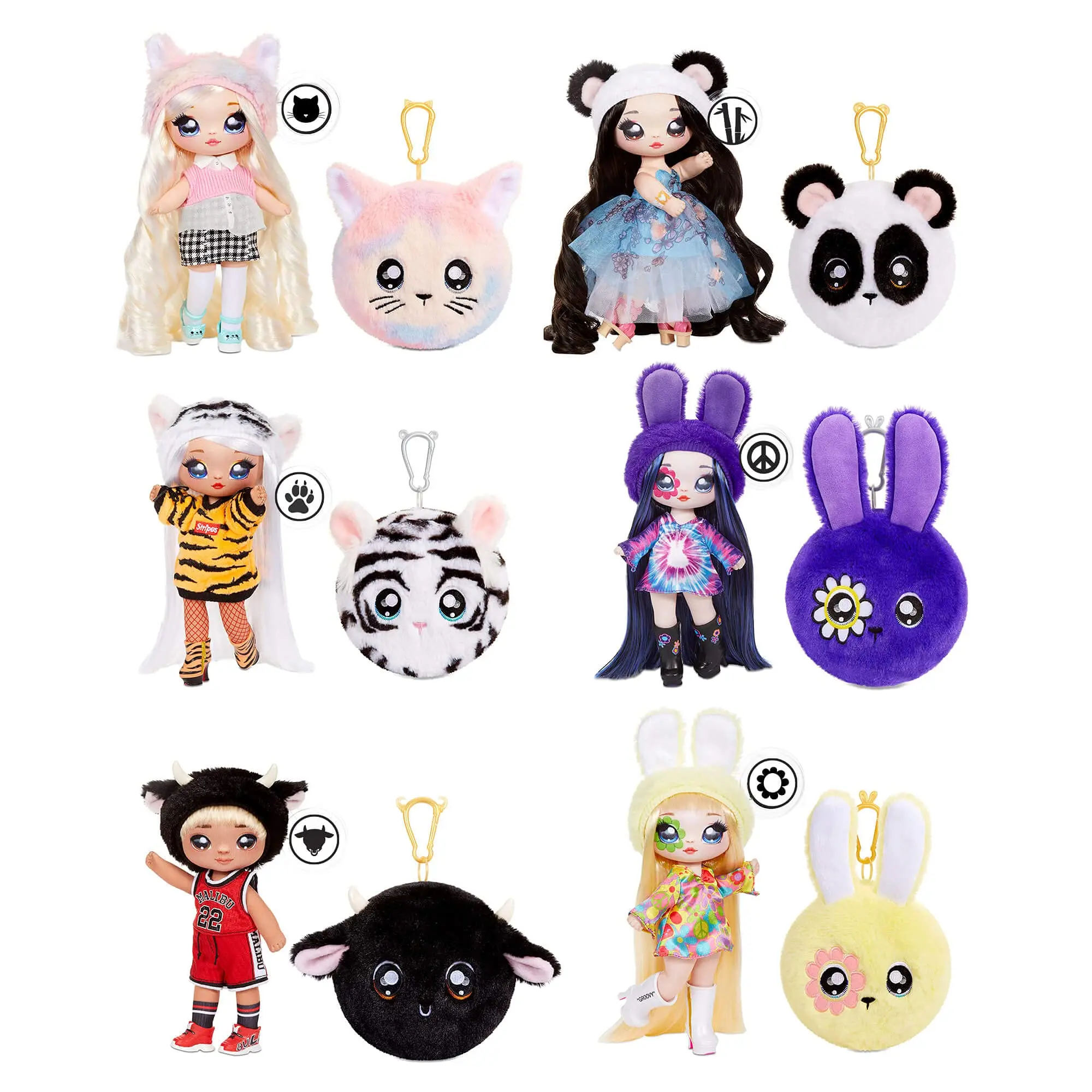 Na! Na! Na! Surprise 2-in-1 Fashion Doll and Plush Purse Series 4 Melanie Mod Juli Joyful Fashion Dress Up Doll Girls Play House