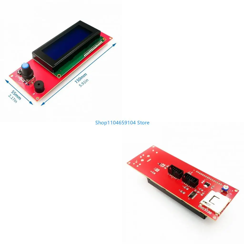 Módulo Industrial controlador LCD 2004 com rampas 1.4 adaptadores escudo
