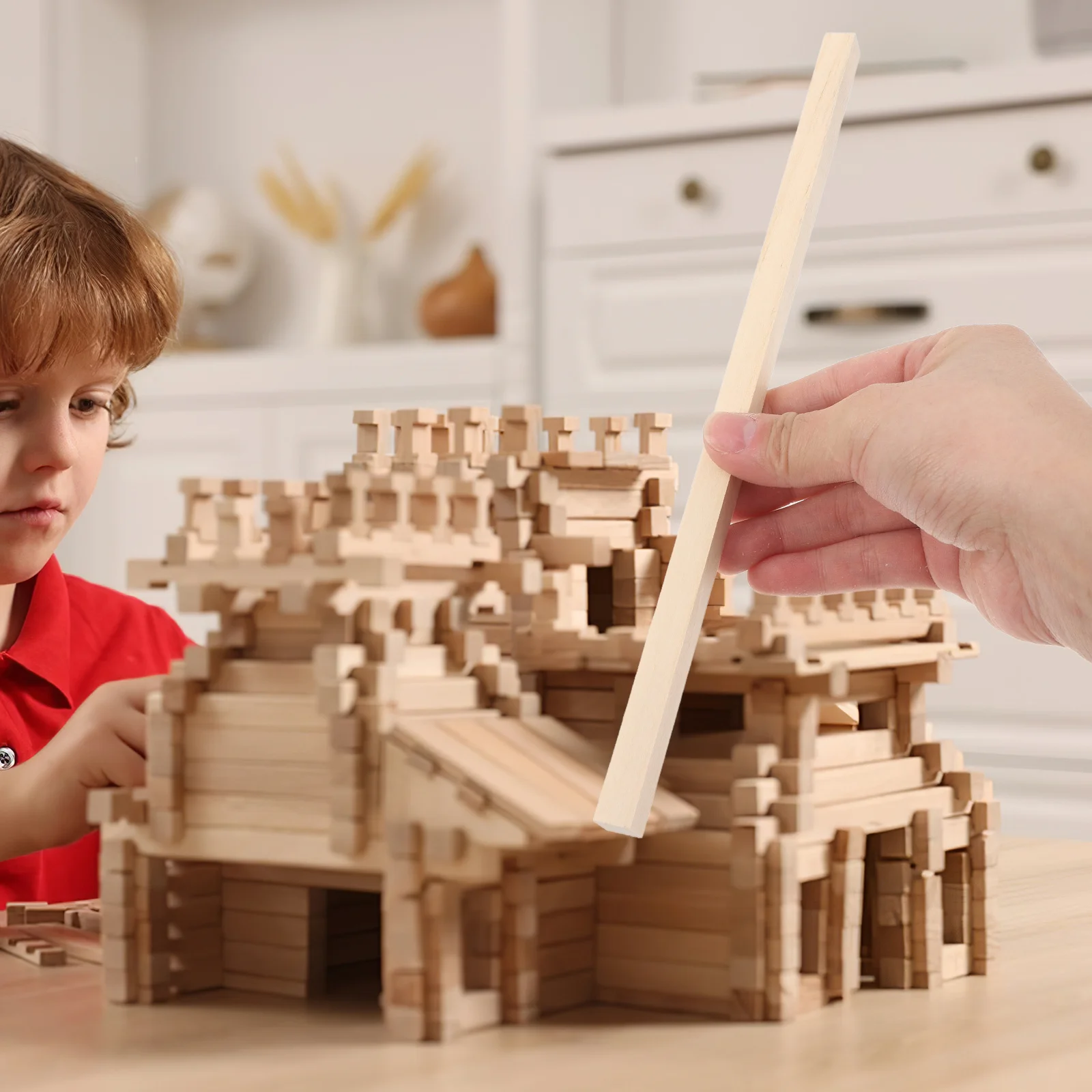 

60Pcs DIY Wood Square Dowel Rods Unfinished Hardwood Craft Sticks 25x1cm for Painting Wood Projects Supplies Square Dowel Rods