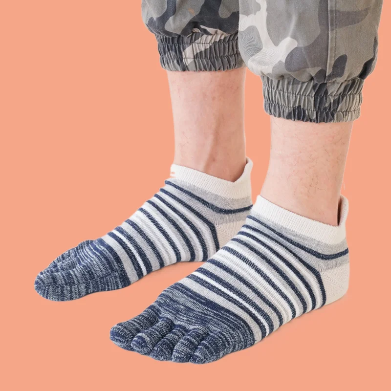 5/10 Pairs 2024 Spring And Summer Cotton Muffle Socks Retro Color Stripe Design High Quality Socks Spring New Men's Short Socks