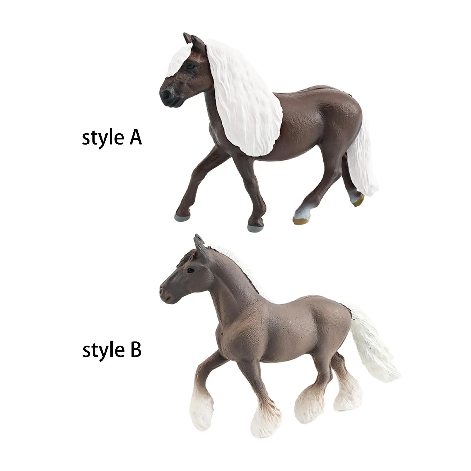 Figuras de animales, juguete educativo de aprendizaje, figuras de animales, juego de animales, modelo de simulación, caballo, juguetes, modelo para niñas