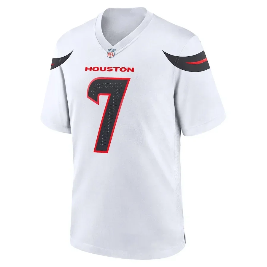 New 2024 American Football Houston Texans #7 3D Print Summer Short sleeved  Rugby Jersey Sports sleeves Jersey Family wear