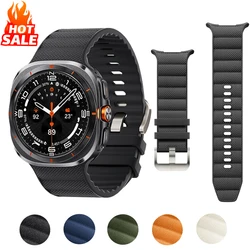Official band For Samsung Galaxy Watch Ultra 47mm Strap Functional Silicone+Nylon sport Bracelet Galaxy Watch Ultra(2025) 47mm