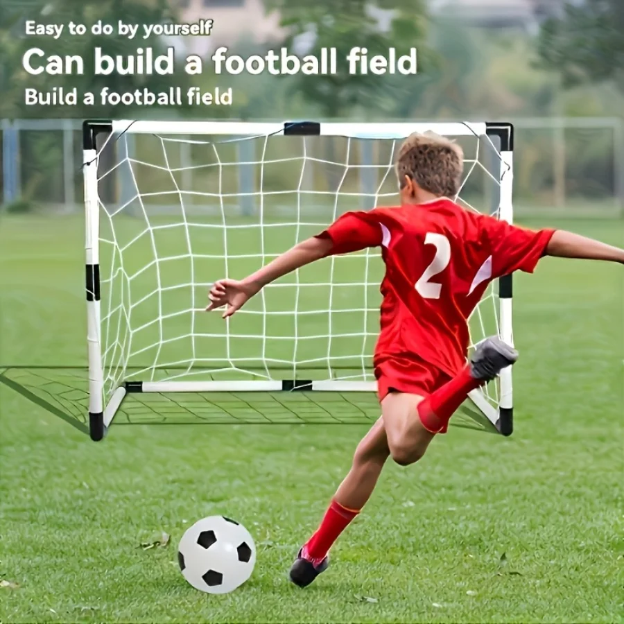 120CM Large Plastic Soccer Goal Set for Outdoor And Indoor Portable Easy Assembly DIY Sports Frame Toy Random Color