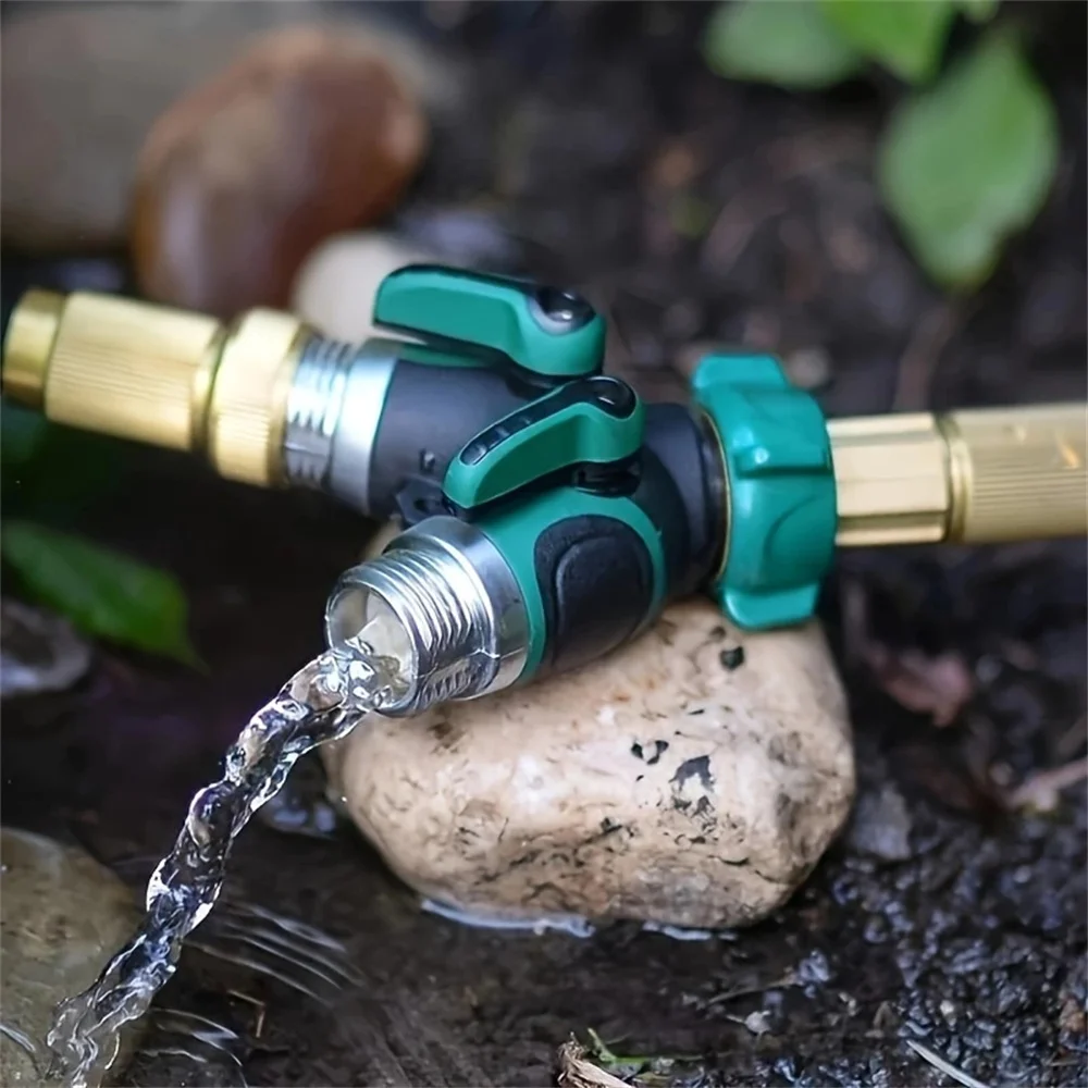 Irrigating bidirectional hose splitter connector 3/4 inch splitter New garden tap water 1/2 splitter dual pass drip irrigation a