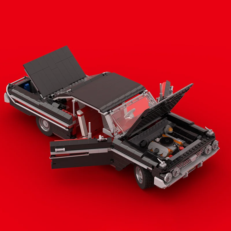Moc Bouwstenen Modulair 1961, Impala Kampioen Snelheid Auto's Model Technologie Modulaire Super Auto Blokken Kerst Set DIY Speelgoed Cadeau