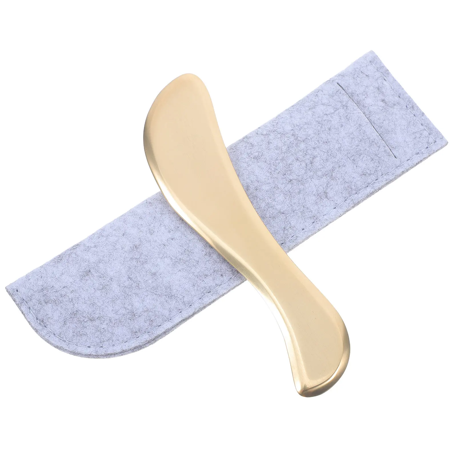 

1Pcs Brass Gua Sha Scraping Board Exquisite Massaging Tool for Whole Body Facial Muscle Tension Relief Professional Home Use