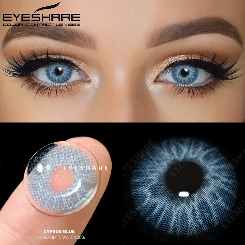 EYESHARE Coloured Contact Lenses for Eyes 1pair Gray Pupils Lens Blue Eye Lenses Green Lens Yearly Brown Contacts Cosmetic Lens