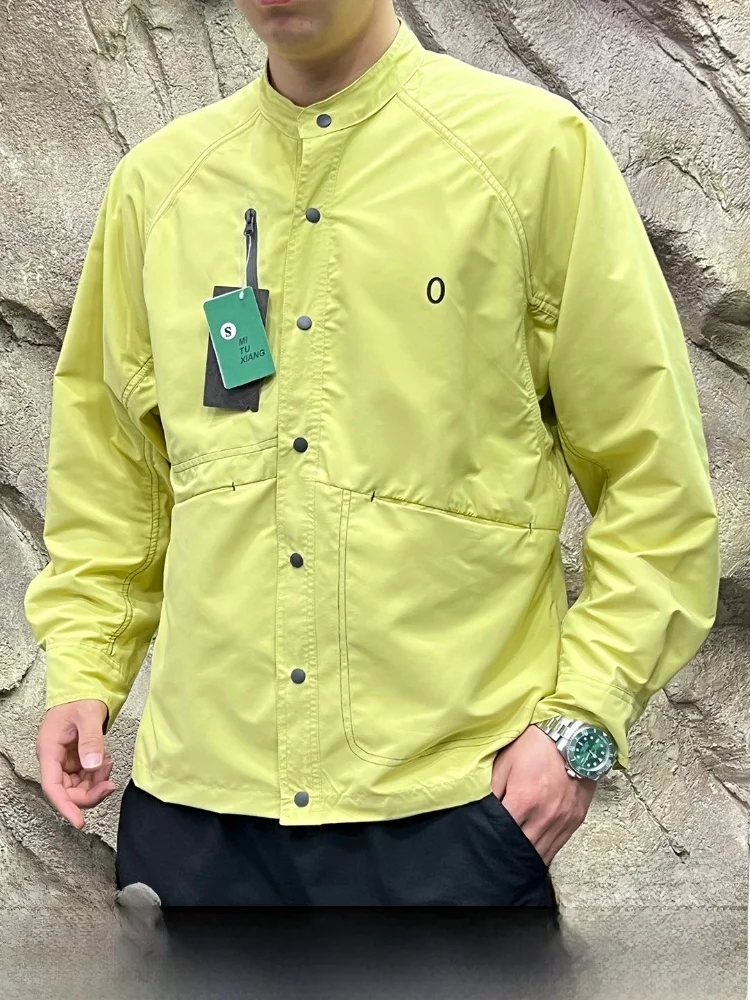 

Wild Style Long Sleeve Button up Shirt Casual Contrast Color Couple's Outerwear Breathable Quick Dry Polyester Spring Season