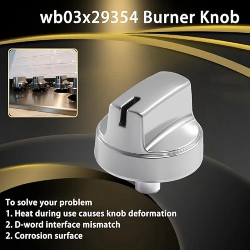 AU-1Pc WB03X29354 For Gas Stove Knobs,Stove Top Knob Replace For WB03X29354 AP6327766 4585908,Profile Stove Knobs