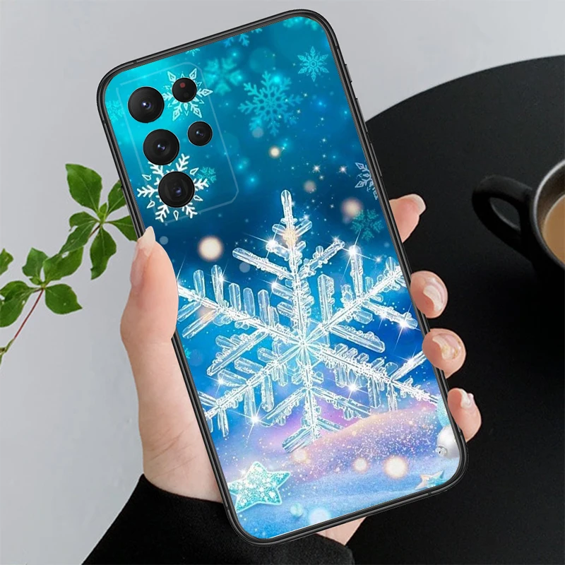 Snowflake Winter Snow Phone Case For Samsung A73 A13 A14 A32 A71 A33 A52 A53 A72 A51 A22 A23 A34 A54 A52 Shell