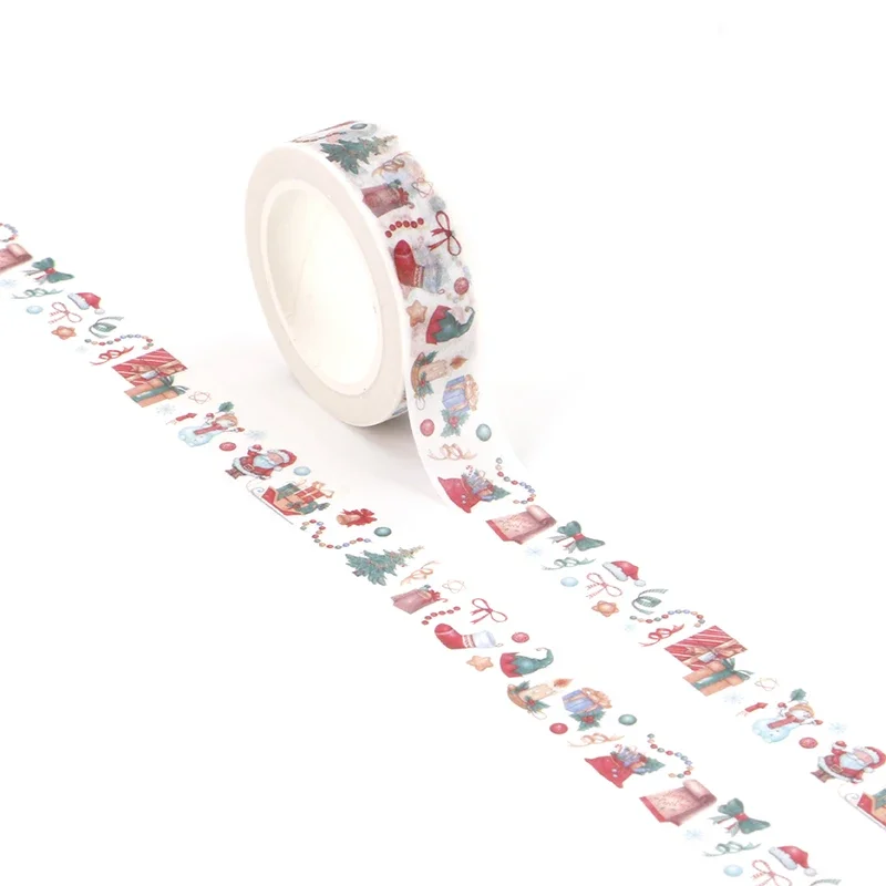 NEW 1PC 10M Decorative Christmas Presents Washi Tape for Scrapbooking Journaing Adhesive Masking Tape Cute Papeleria