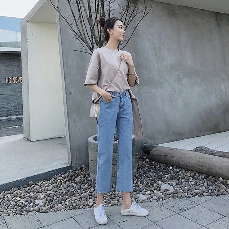 Vintage Jeans Woman High Waist Streetwear Female Clothing Straight Leg Jeans Women 2023 Denim Korean Fashion Women's Pants Y2k