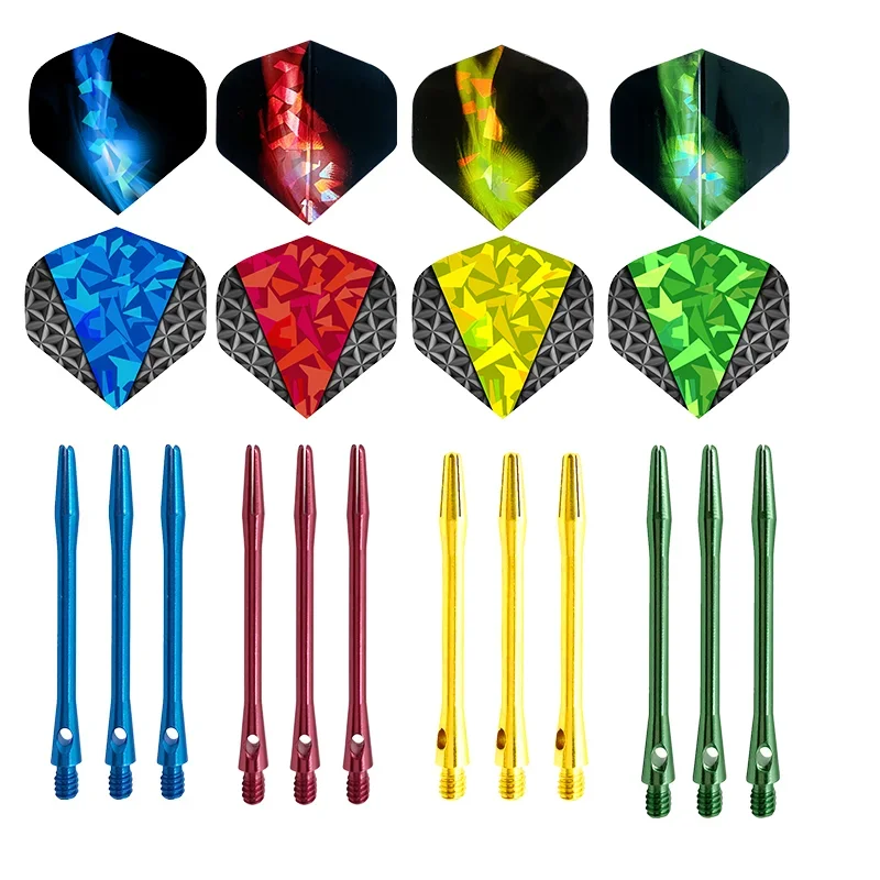 

45mm Aluminum Dart Shaft High Quality Aluminum Film Laser Standard Square Dart Wing for Soft Dart Gun Accessory Set