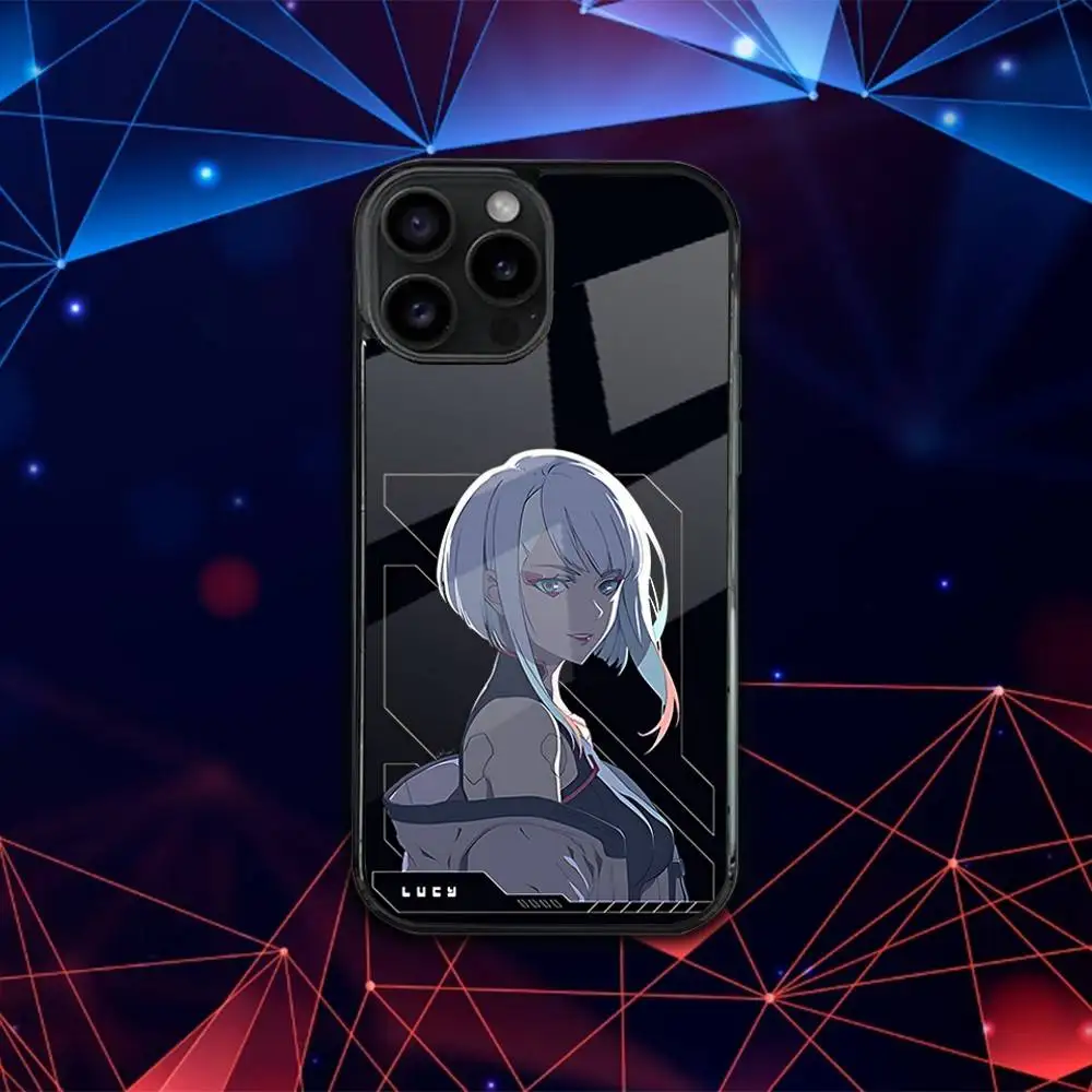 حافظة هاتف L-Lucy Game C-Cyberpunk لهاتف iPhone 17,16,15,14,13,12,11,Pro,Max,Plus,Mini,SE4,E شحن لاسلكي Magsafe مغناطيسي