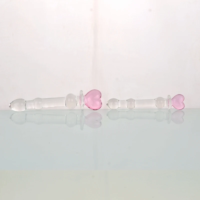 Wholesale Pink Heart Mini Cheap Cute Model Masturbation Glass Penis Dildo Sex Toy/Mini Butt Plug/Small Glass Dildo Toy for Adult