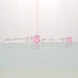 Wholesale Pink Heart Mini Cheap Cute Model Masturbation Glass Penis Dildo Sex Toy/Mini Butt Plug/Small Glass Dildo Toy for Adult