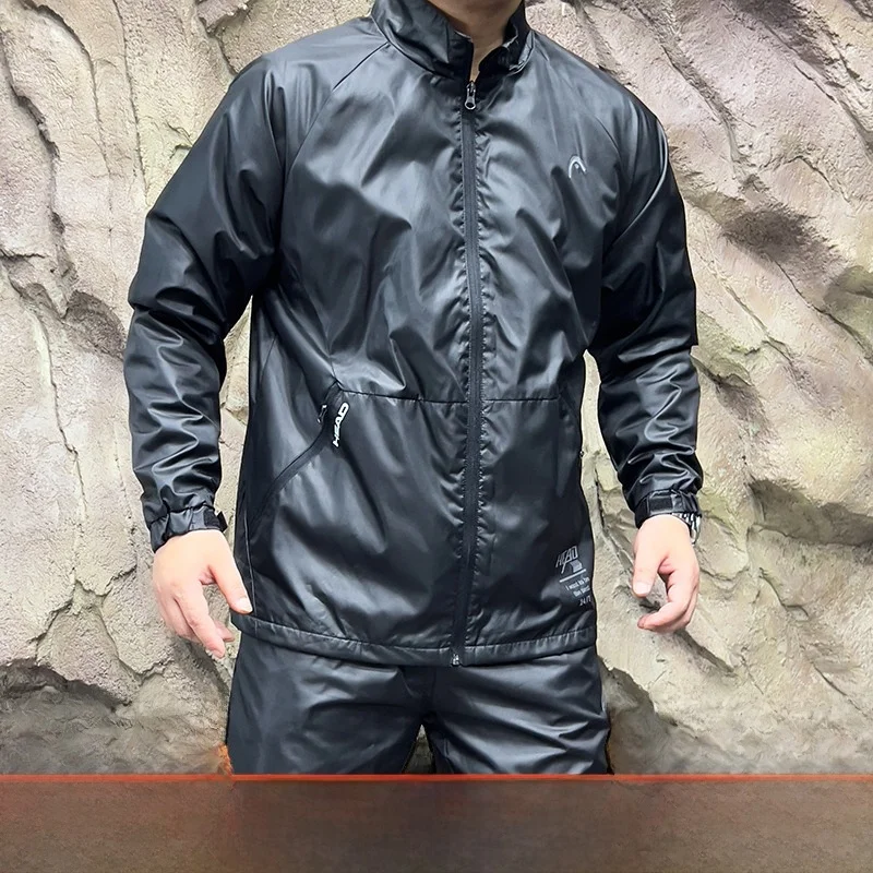 

High-End Outdoor Sportswear Set for Men Casual Stand Collar Jaet And Pants Spring Autumn Collection Stand Fit Youth Trend