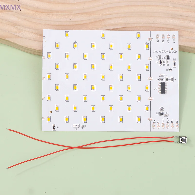 NEW 3.7V Solar Flame LED Lamp PCBA Simulated Solar Torch Lamp Controller Circuit Board With 51Pcs LEDs