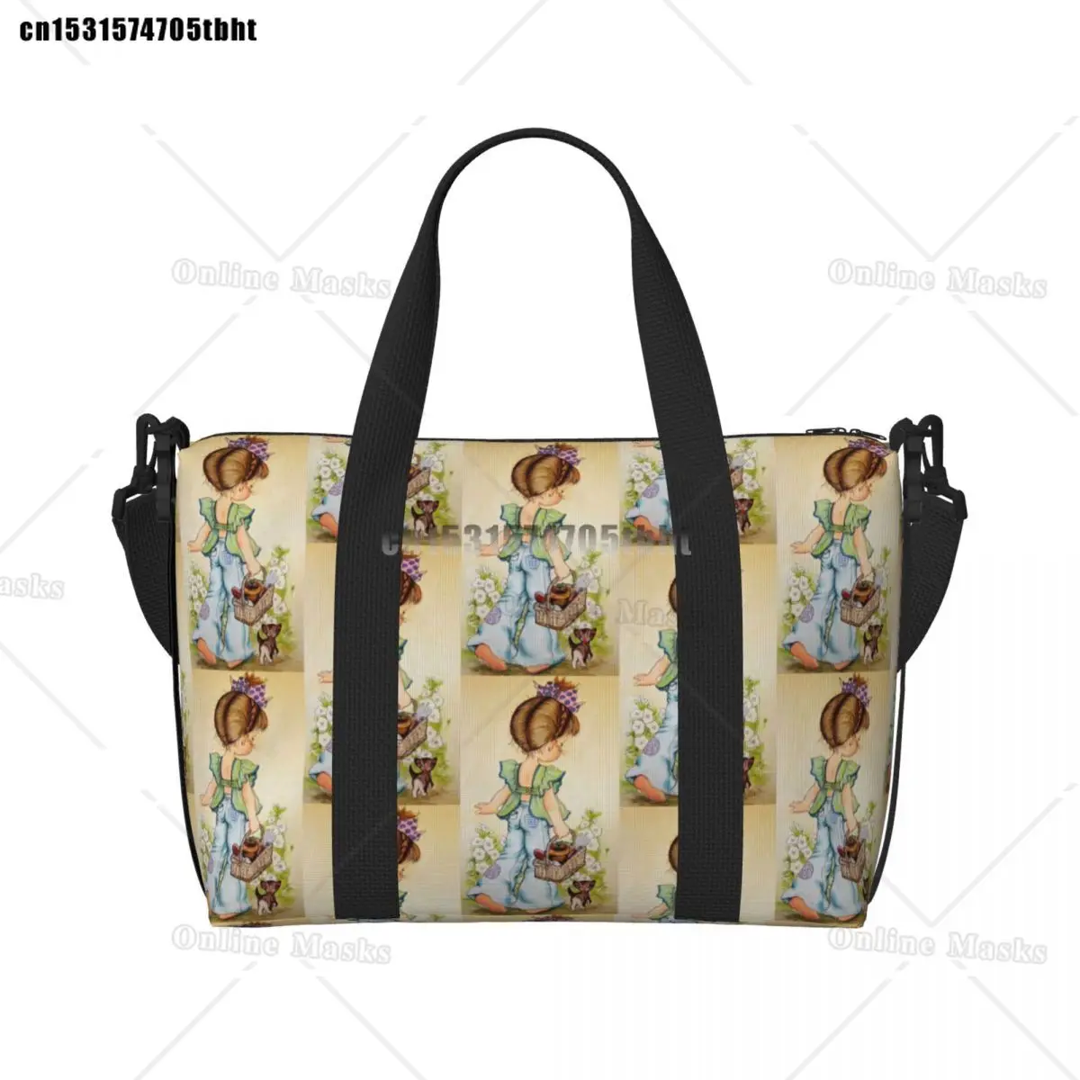 

Sarah Kay Cartoon Beach Tote Bag Women Extra Large Gym Carry On Flower Girl Travel Shopping Bags