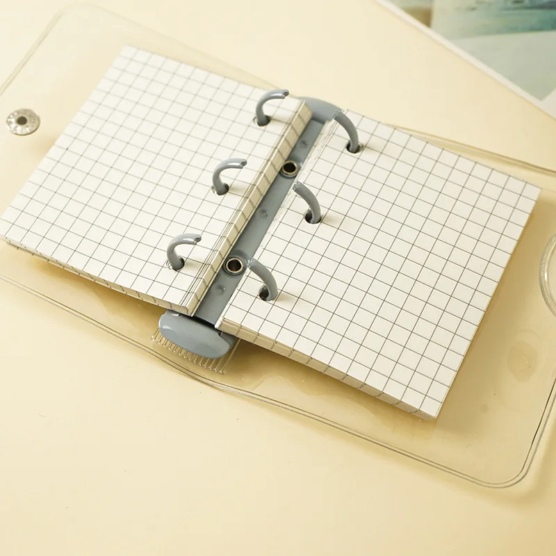 Loose Leaf Binder Notebook Kawaii 3 Rings Biner Planner Mini Notebpad DiaryJournal Planner Cute Pocket Book Office Supplies