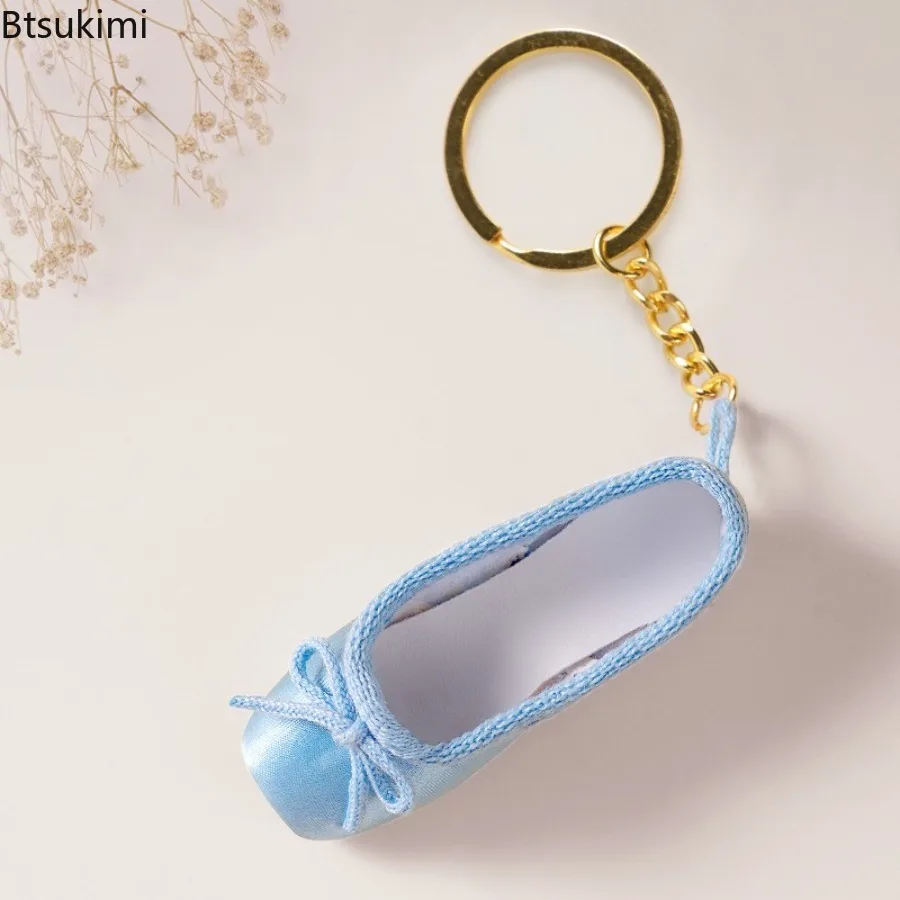لطيف المفاتيح الباليه مستوحاة مفاتيح سلسلة الساتان بوانت أحذية صغيرة مادة سبيكة Keyrings لعشاق الرقص الملحقات اليومية #5