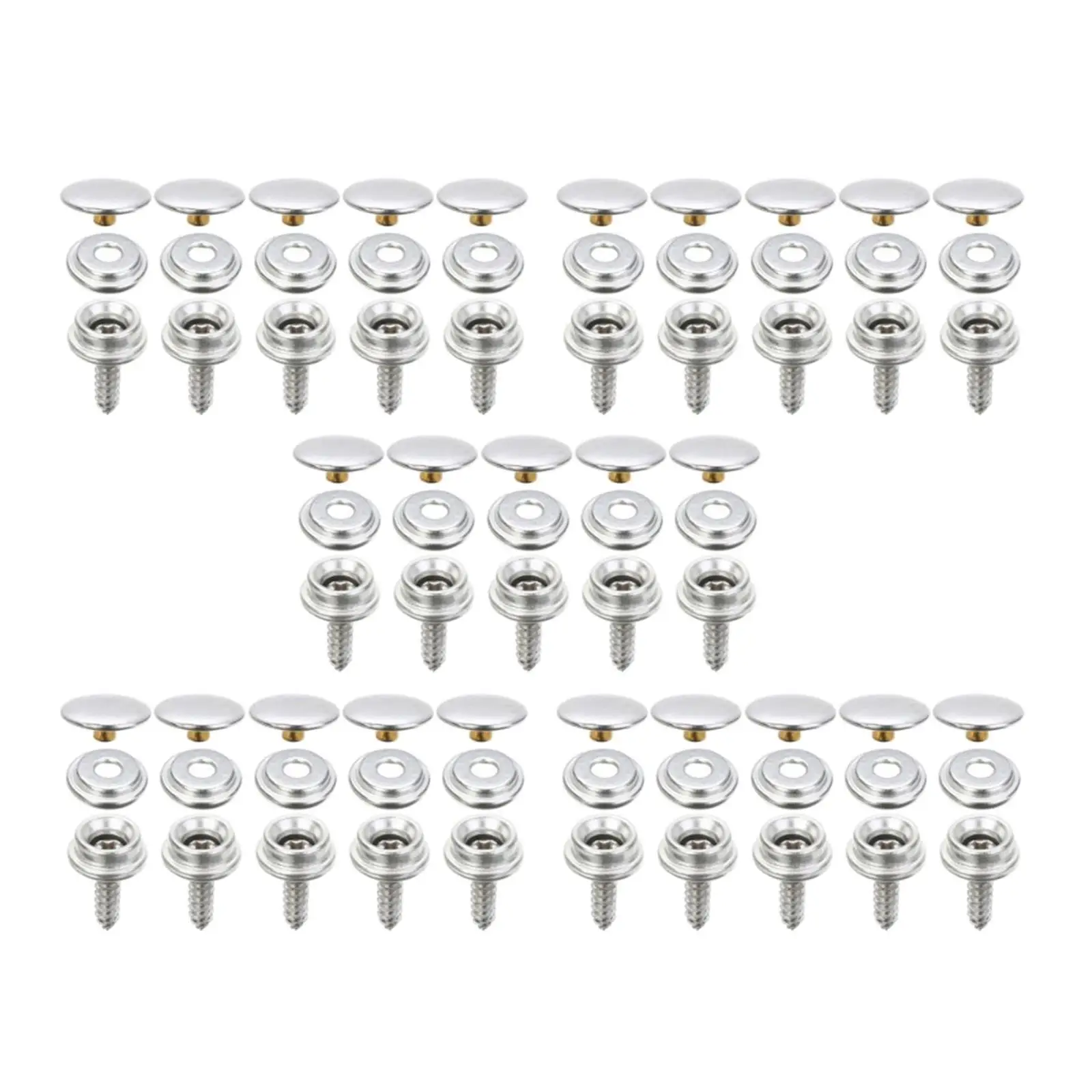 Snap Buttons Press Button Press Buttons for Clothes Press s Cap Buttons Fastener Marine Grade for Furniture