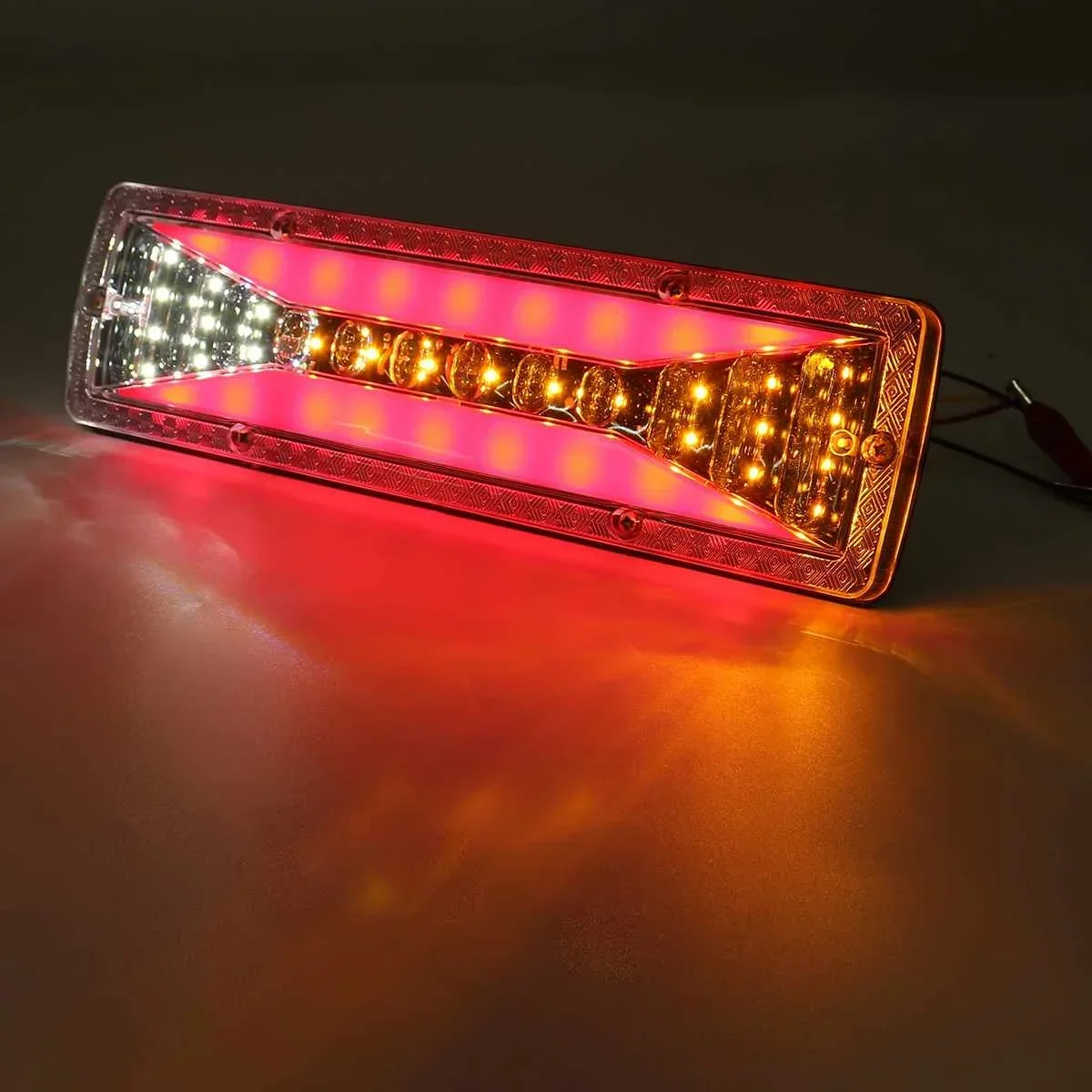 

2PCS 12V For Trailer Lorry Campers Bus LED Dynamic Truck Car Tail Light Turn Signal Rear Brake Light Reverse Signal Lamp