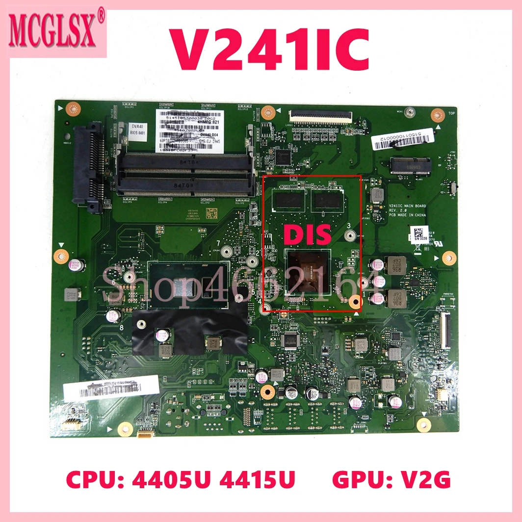 Picture 3: V241IC With 4405U 4415U CPU UMA or DIS Motherboard For ASUS V241I V241IC Mainboard 100% Tested OK