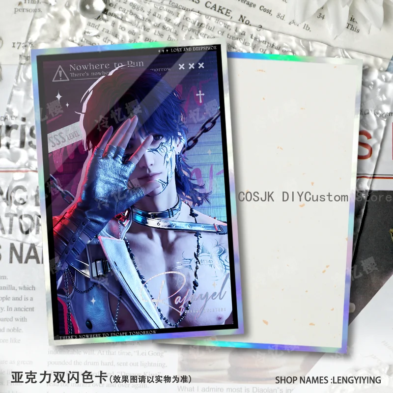 NEW Anime Love and Deepspace Caleb Rafayel Zayne Xavier Sylus Cosplay Cartoon Colored Paper Collection Signature Card Gift