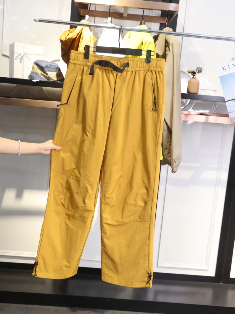 

Men's Outdoor Windproof Warmth-Demanding Workwear down Trousers Faionable Straight Leg Nylon Casual Pants for Autumn Winter