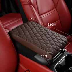 Car Accessories Universal Armrest Cover Napa Leather Cool Feeling Increase Height Car Central Armrest Cushion Mat 32*21*5cm