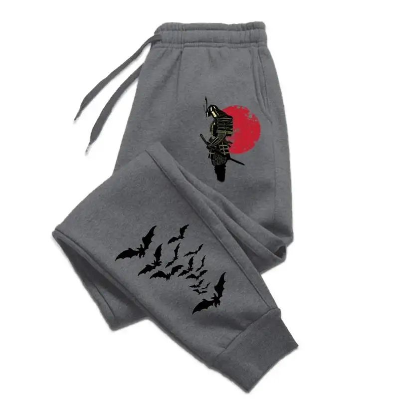 

Anime Samurai Print Men's Sport Pants with Pocket Running Training Pants Fall and Winter Jogging S-3XL Pants
