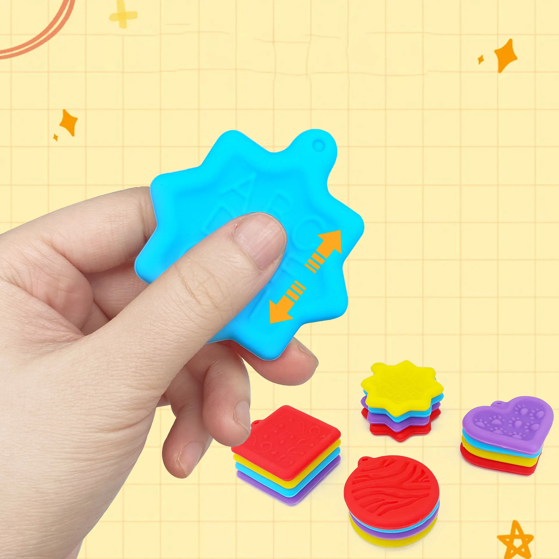 5Pcs Sorgen Stein Zappeln Spielzeug Strukturierte Weiche Sorgen Stein Sensorischen Spielzeug Für Autismus Kinder Beruhigende Stress Spielzeug Für Student Angst relief