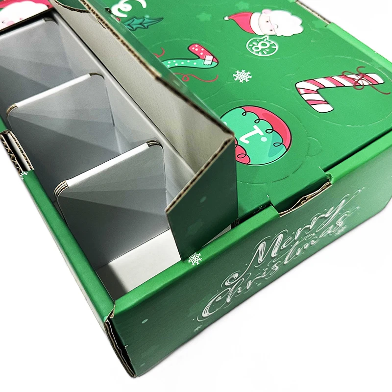 Customization.Advent Calendar Diy Empty Luxury Cardboard Paper Gift 24 Days Package Beer Advent Calendar Boxes