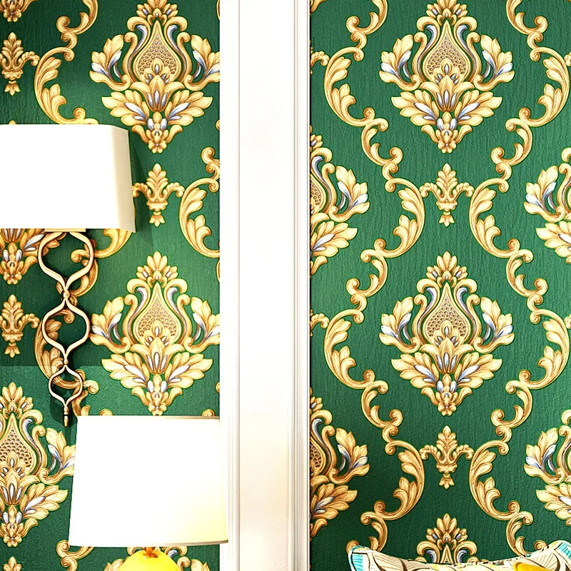 

Обои в европейском стиле, роскошная атмосфера, высококачественные обои для гостиной, спальни, дамасской 3D стерео ТВ, фоновые настенные обои