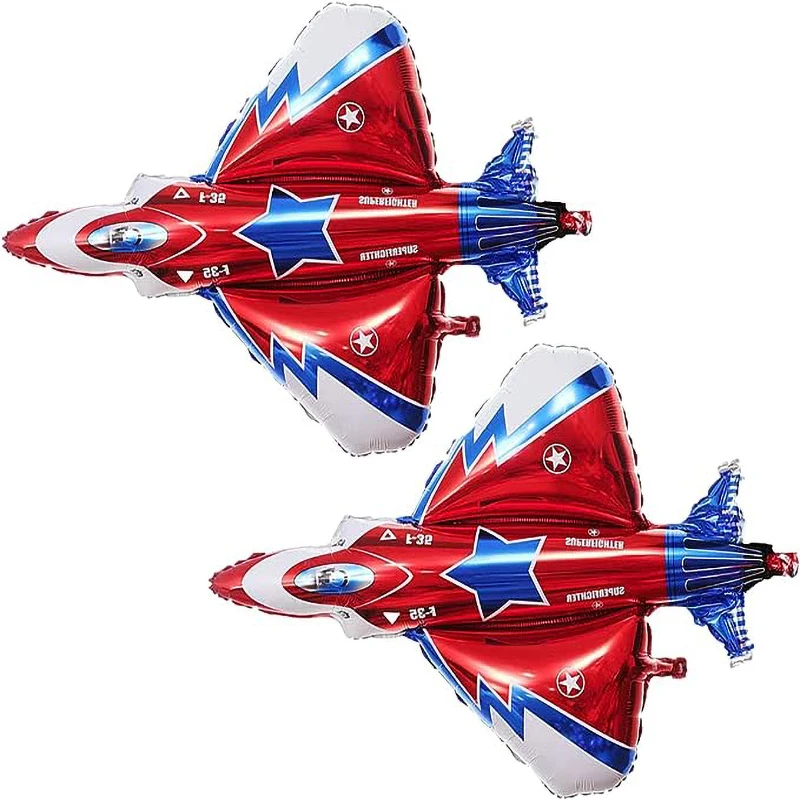 1Pc Fighter Plane Party Balloons Large Small Inflatable Toy Plane Theme Helium Balloons for Children's Day Birthday Party Decor