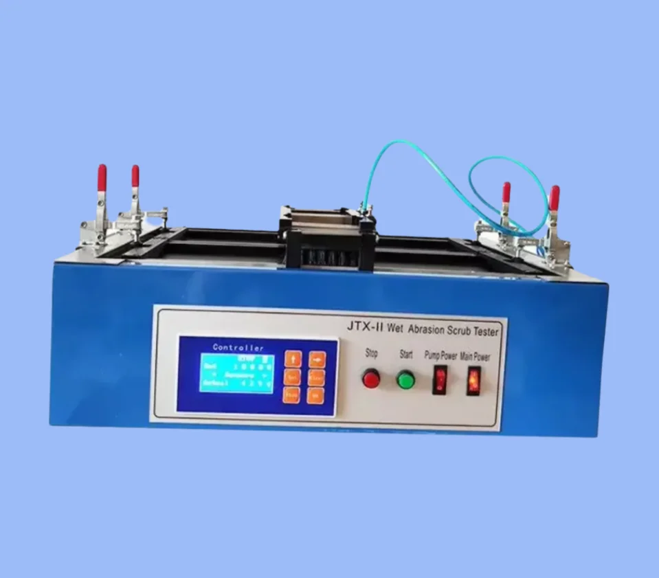 JTX-II جهاز اختبار فرك التآكل الرطب آلة اختبار قابلية الغسل لمختبر الطلاء المعماري