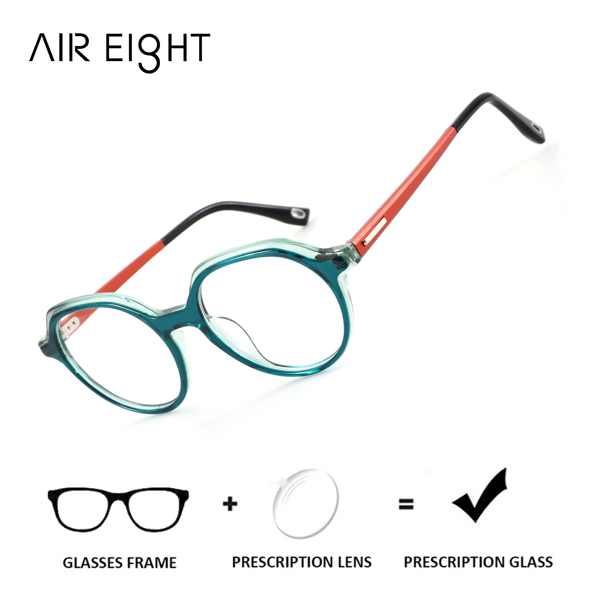 

AIREIGHT Handmade Acetate Prescription Glasses For Men Women Progressive Multifocal Custom Lenses Myopia Optical Eyewear