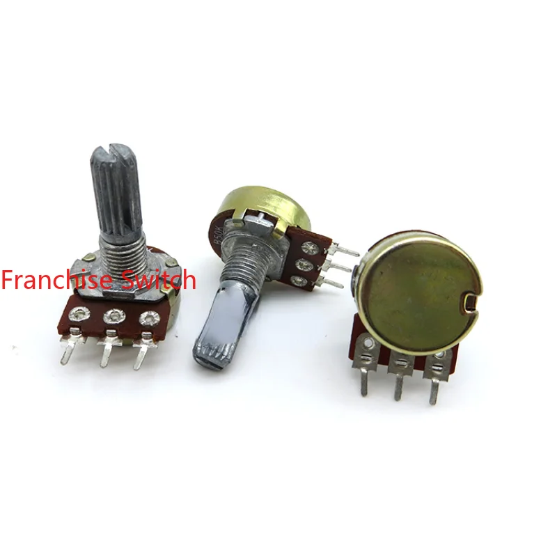 10PCS WH148 Single Potentiometer B Type 1K, 2K, 5K, 10K, 20K, 50K, 100K250K500K1M20 Spline