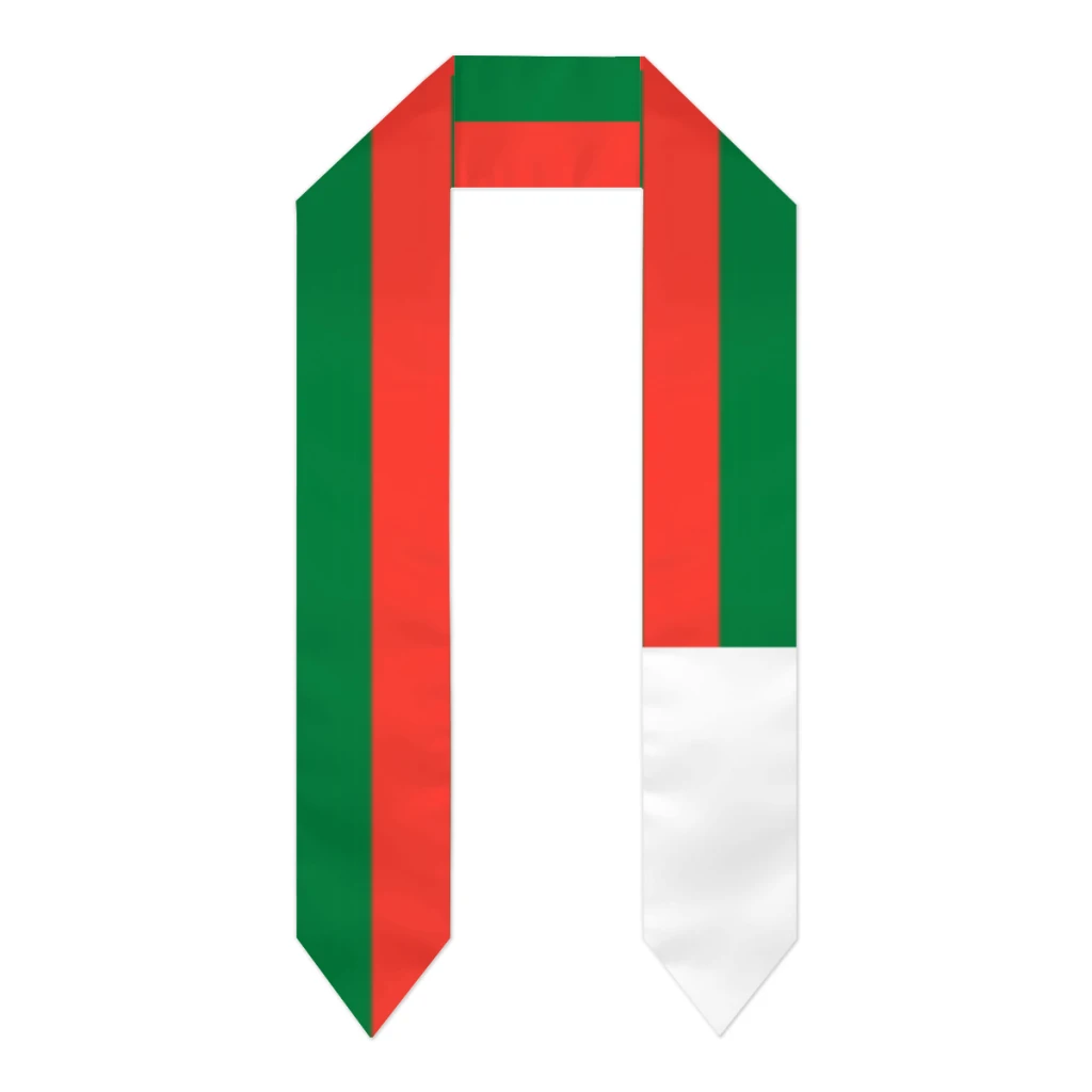 

Выпускной пояс, шарф с флагом Мадагаскара, шаль, палантин, сапфирово-синий цвет со звездной полосой, аксессуар для бакалавра, лента 180*14 см