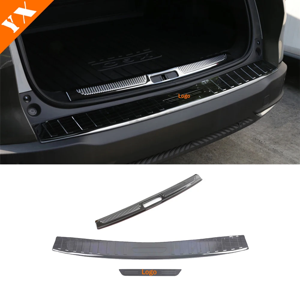 

Stainless Black Silver Trim For Citroen C5X Accessories 2021 2022 2023 Car Rear Trunk Protector Plate Anti Hit/Dust sill Cover