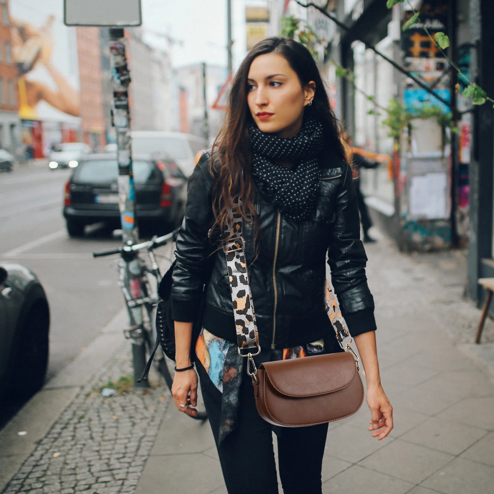 

Crossbody Bag Strap Wide Comfortable Wear-Resistant Replacement Belt for Purses Fashionable DIY Handbag Accessory Adjustable