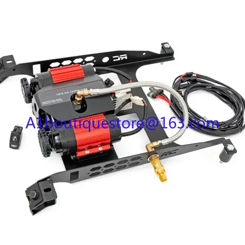 새로운 Dc 12v 65A 44mm 4x4 이중 실린더 타이어 팽창기 높은 최대 성능 온보드 공기 펌프 공급 트윈 자동차 공기 압축기