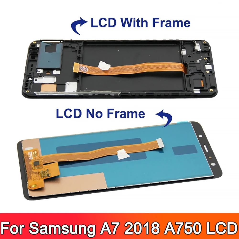 TFT para Samsung Galaxy A7 2018 A750 LCD SM-A750F A750F A750 pantalla LCD reemplazo del digitalizador de pantalla táctil