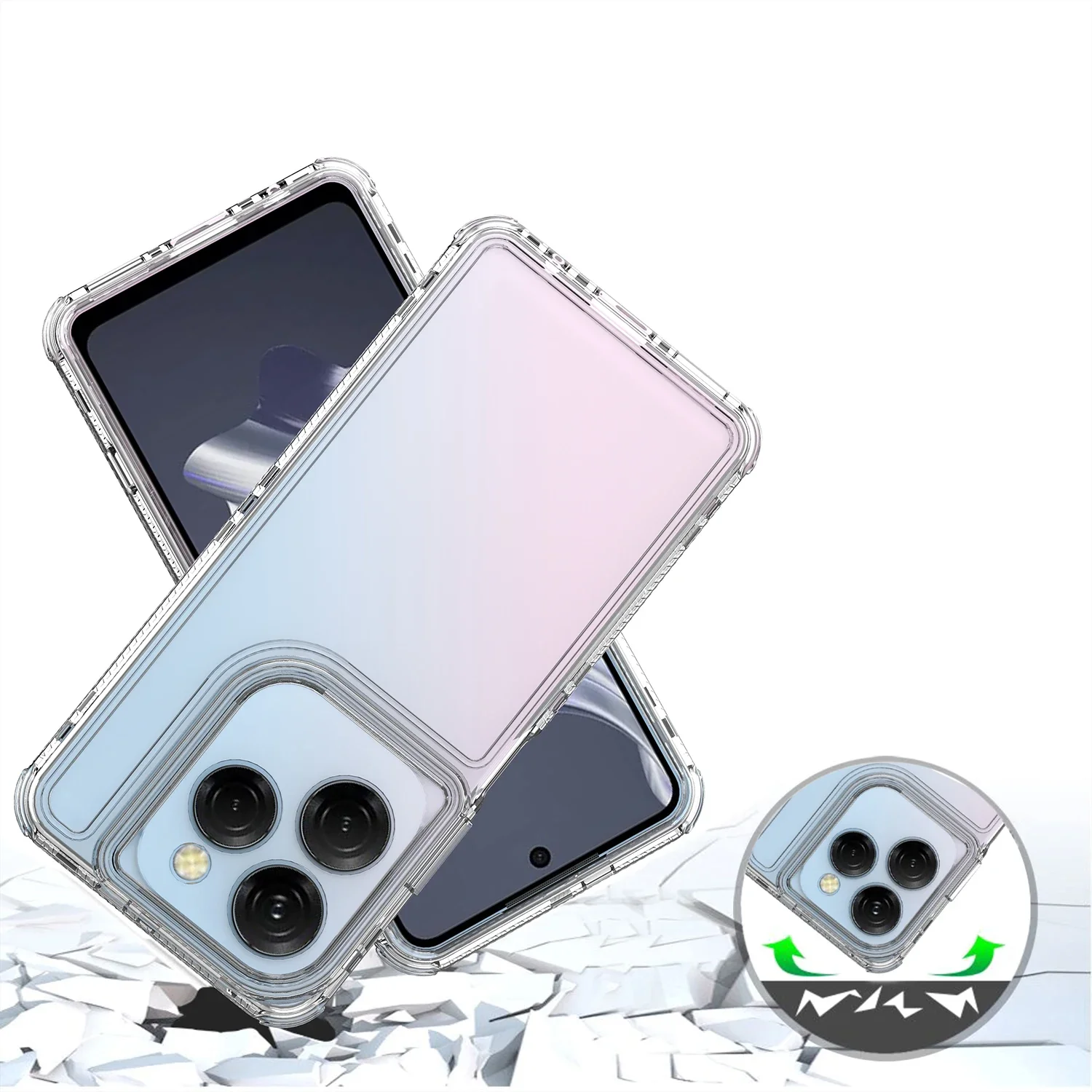 3 in 1 Rugged Armor Shockproof Phone Case For Infinix Hot 40 Pro X6837 Hard Plastic Frame Transparent TPU Back Cover Fundas