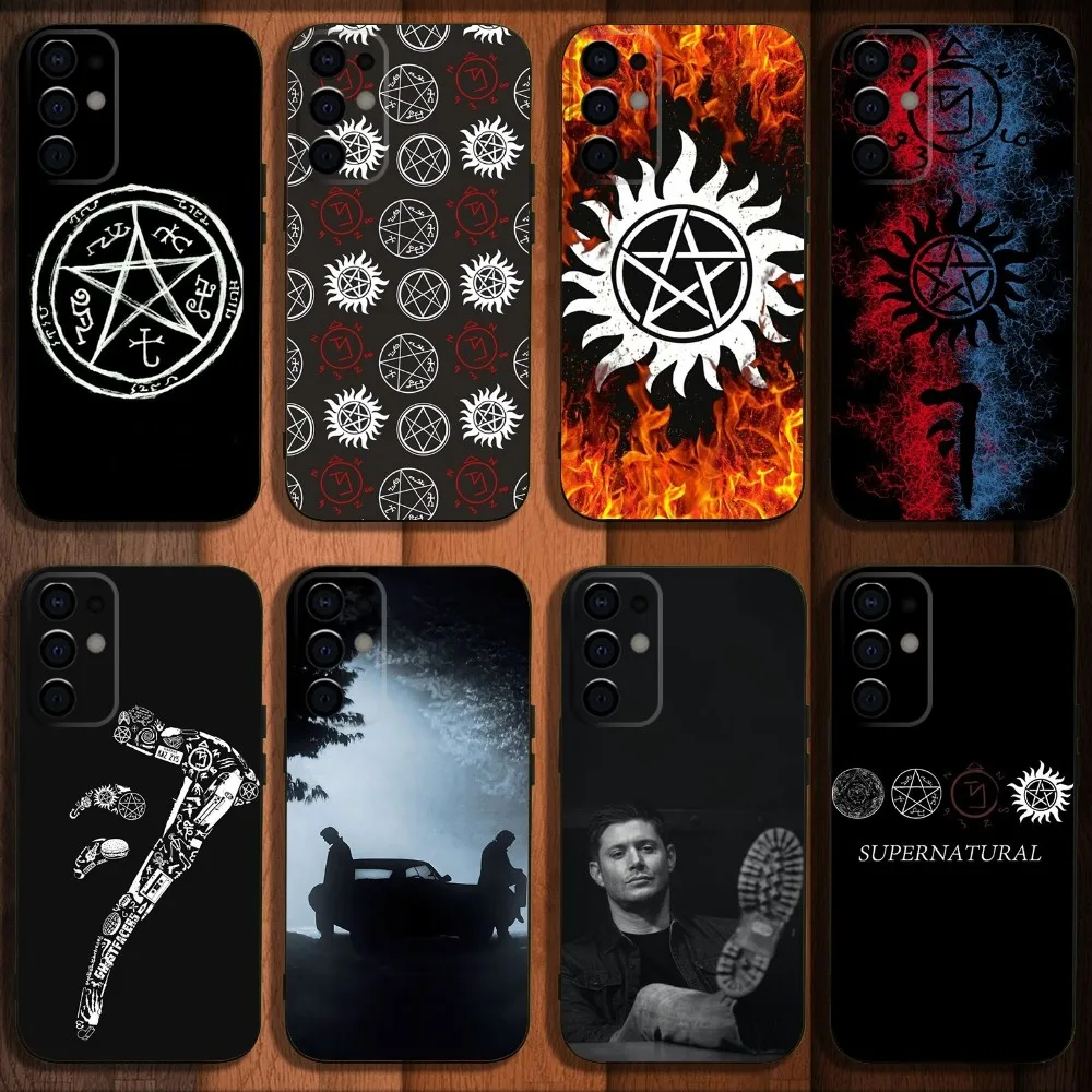 

S-Supernaturals Logo TV Series Phone Case For Samsung S24,S21,S22,S23,S30,Ultra,S20,Plus,Fe,Lite,Note,10,9,5G Black Soft Cover