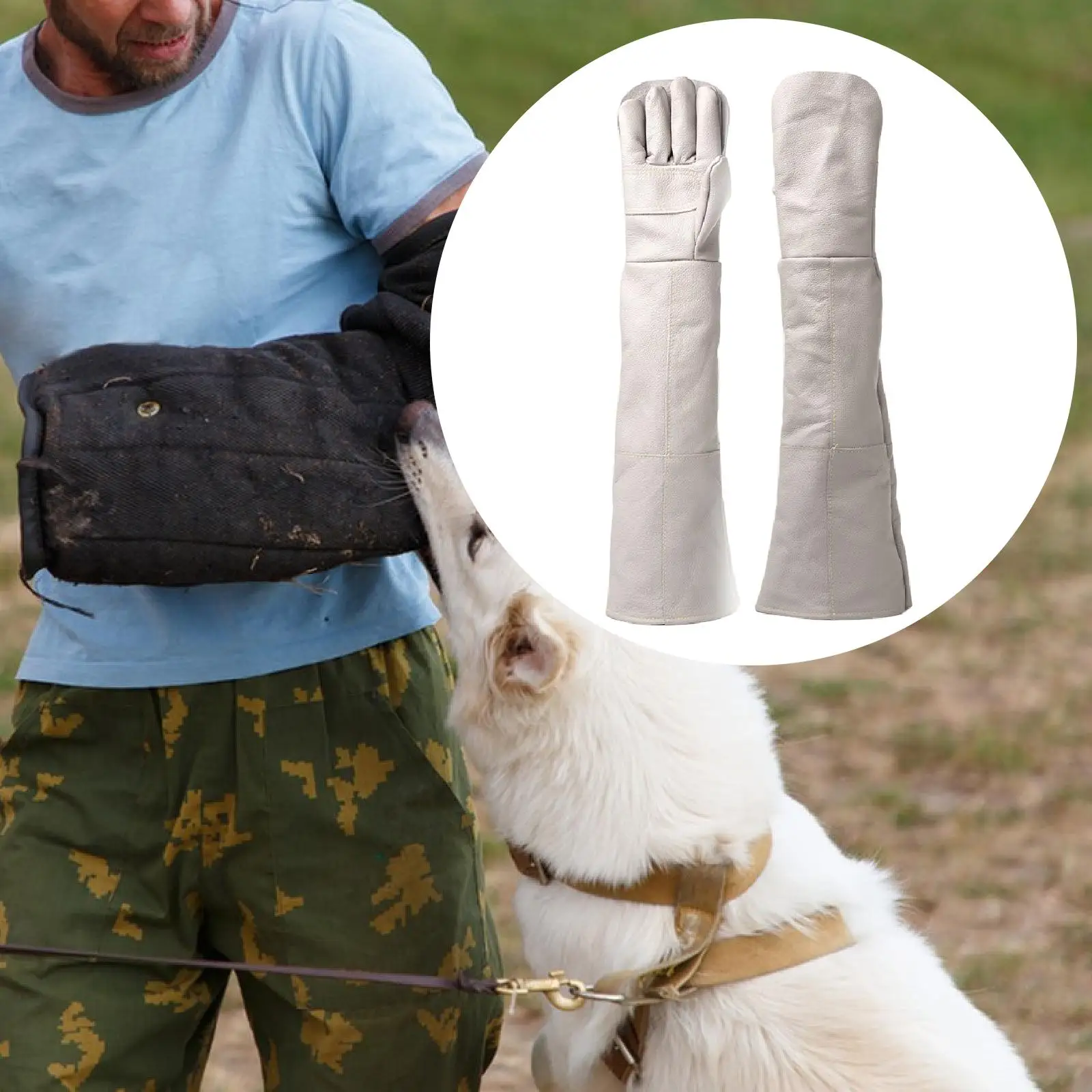 Thick PU Animal Handling Gloves Anti Scratching Resistant Gloves for Dog Wash Cat Bathing Bird Training