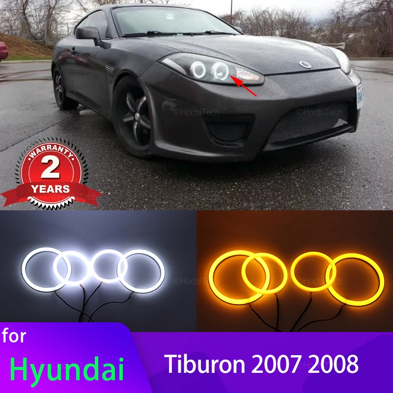 

Switchback Cotton Light Halo Rings DRL LED Angel Eyes For Hyundai Tiburon 2007-2008 GK FL2 Car-styling Cars Headlight Retrofit