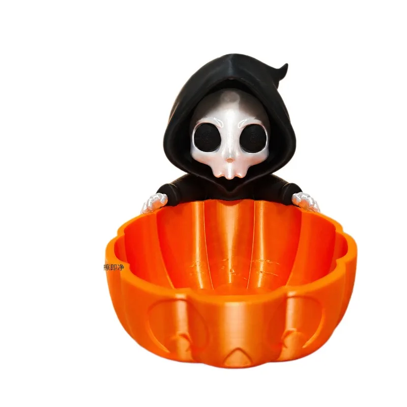 3D Printing Halloween Reaper Candy Bowl Creative Pumpkin Candy Storage Box Party Decoration Ornament